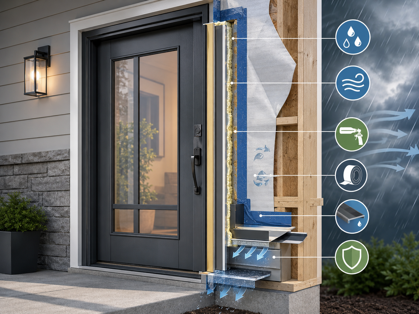 Exterior door installation