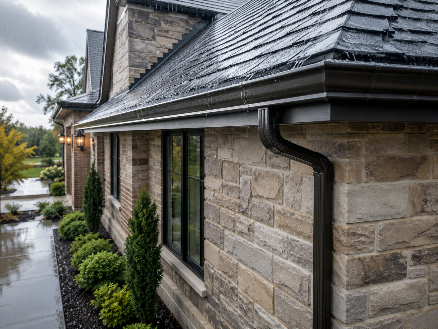 gutters installed in carmel in by red bird roofing
