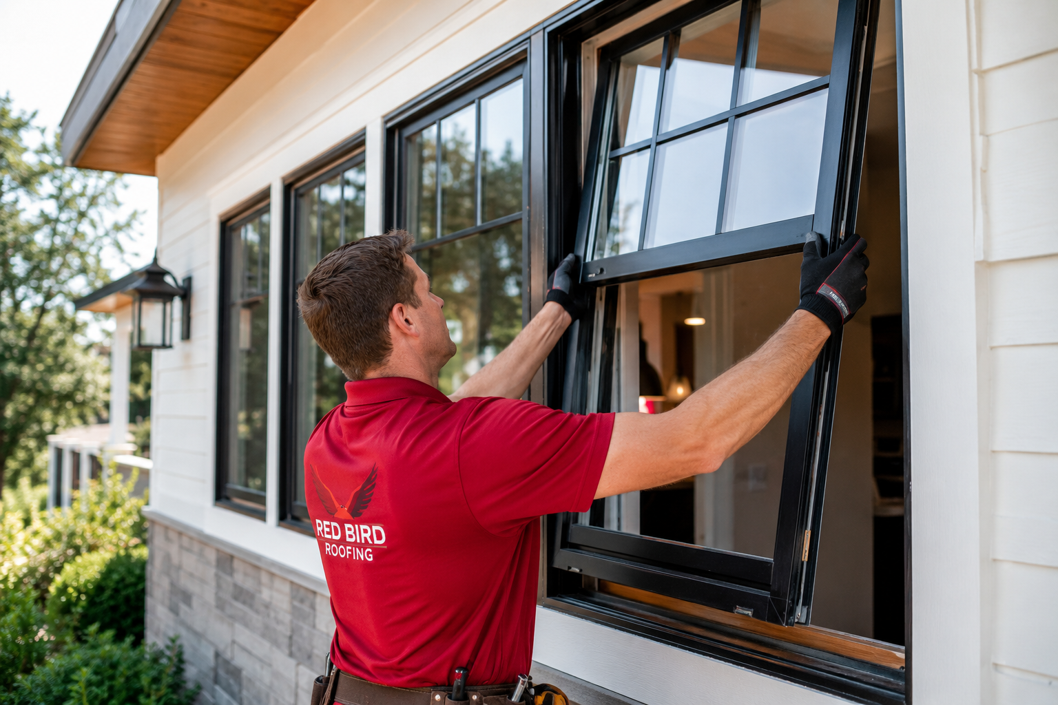 window replacement by red bird roofing in carmel in